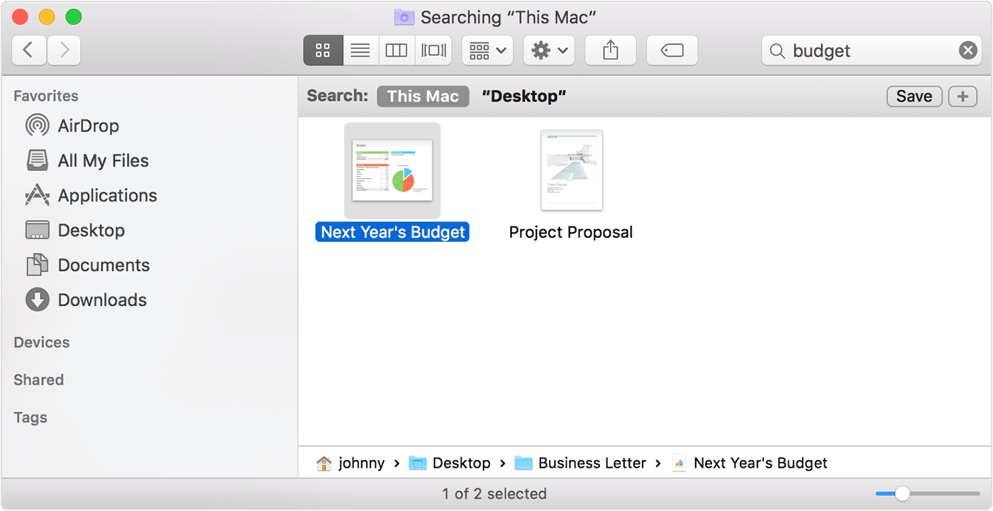 mac os x search for files